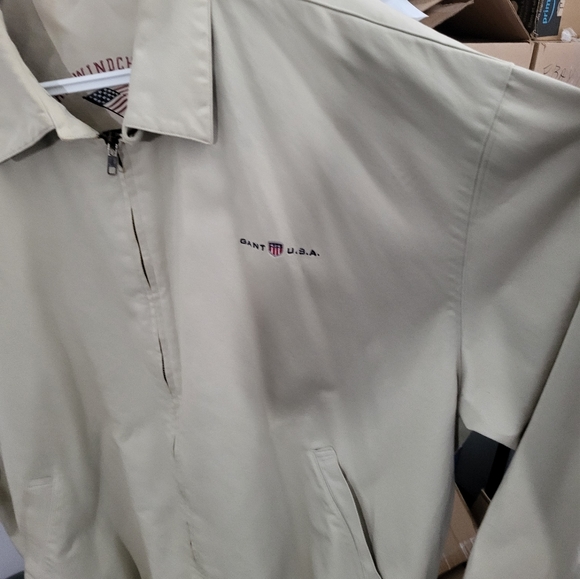 GANT U.S.A Bomber Jacket, The Windcheater, Beige, XL, Mens, Used, 100% Cotton - Picture 3 of 16